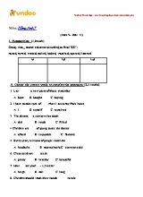 Bài tập Unit 9+10+11 môn Tiếng Anh Lớp 7